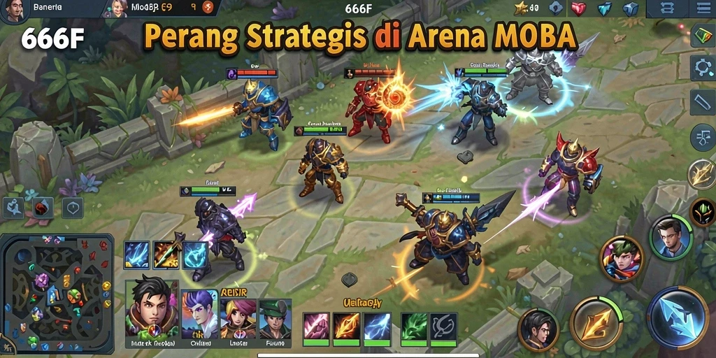 Screenshot gameplay 666F yang menampilkan aksi seru di arena