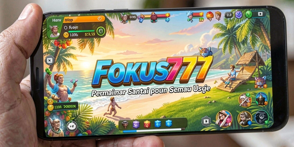 Tampilan gameplay FOKUS777 yang menarik dan penuh warna.