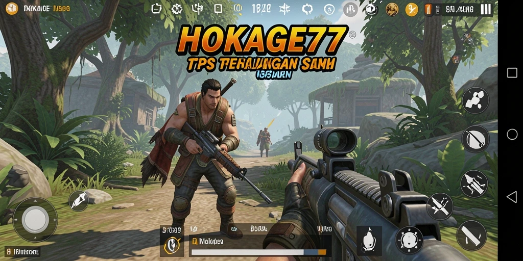 Screenshot gameplay HOKAGE77 yang menampilkan aksi seru dalam TPS.