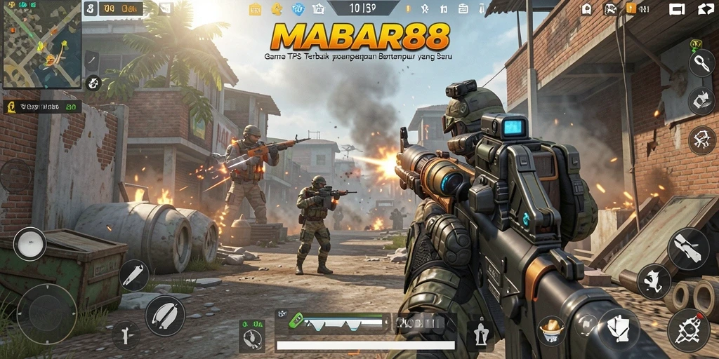 Tampilan gameplay seru dalam MABAR88, penuh aksi dan strategi.