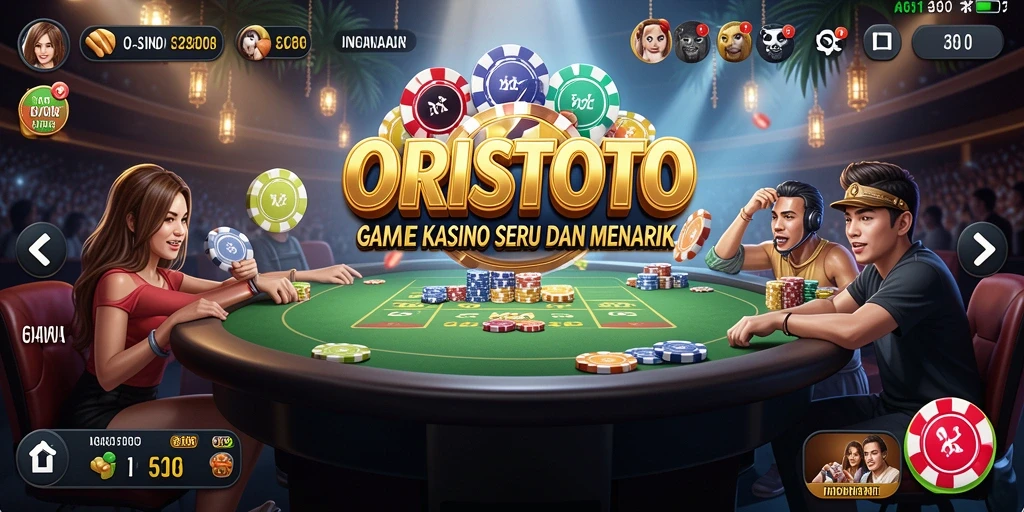 Tampilan gameplay Kasino yang menarik dalam ORISTOTO.