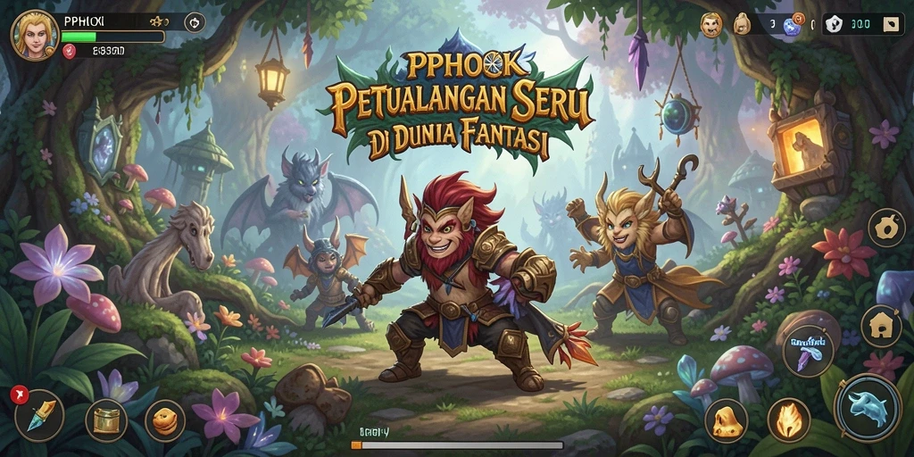 Tampilan gameplay PPHOKI yang mendebarkan di dunia fantasi.
