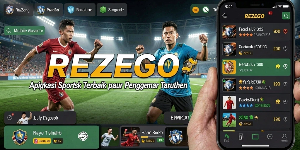 Screenshot utama REZEGO menampilkan antarmuka taruhan yang menarik.