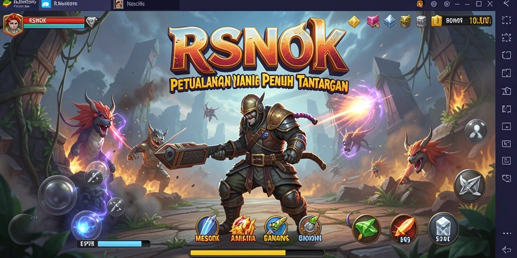 Menampilkan gameplay RSNOK yang seru dan penuh tantangan.