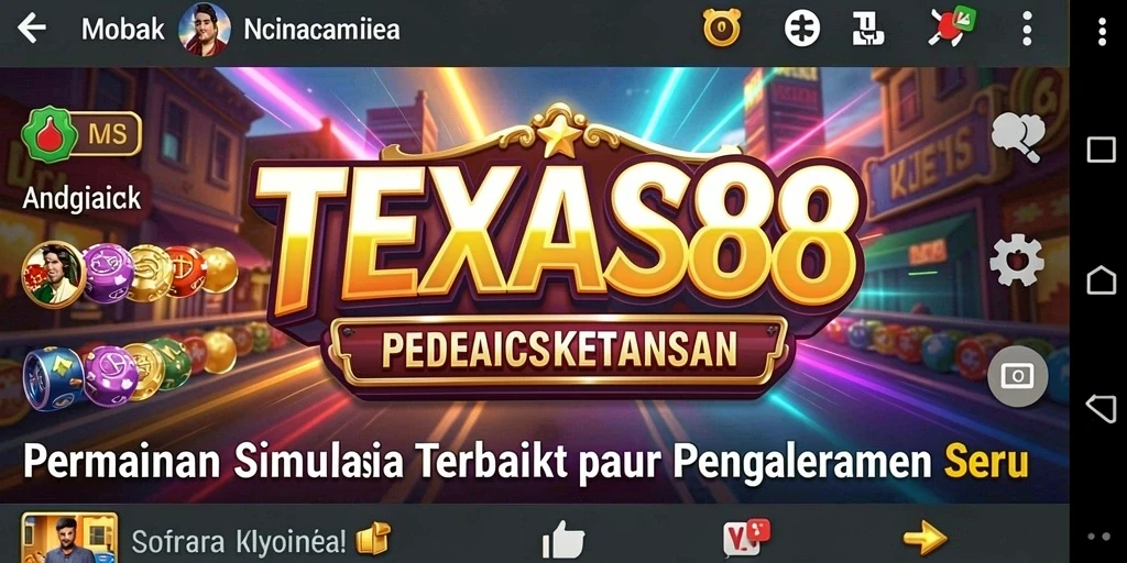 Tampilan gameplay TEXAS88 yang seru dan interaktif untuk player.