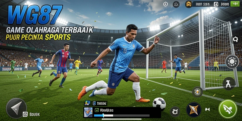 Screenshot gameplay WG87 menampilkan aksi olahraga yang mendebarkan.
